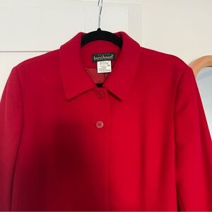 Vintage tomato red cashmere blazer